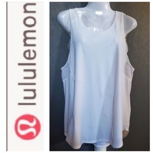 lululemon White Tank Top With Mesh.